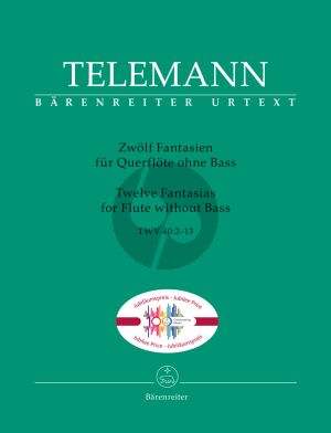 Telemann 12 Fantasias TWV 40:2 - 13 Flute without Bass (edited by Gunter Hauswald)