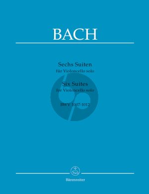 Bach 6 Suites (BWV 1007 - 1012) Violoncello (Wenzinger) (Barenreiter-Urtext)