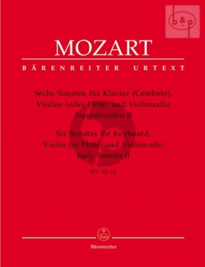 Mozart Jugendsonaten Vol.2 (KV 10-15) (Klavier-Violine [Flöte]-Violoncello) (Part./Stimmen) (Plath-Rehm)