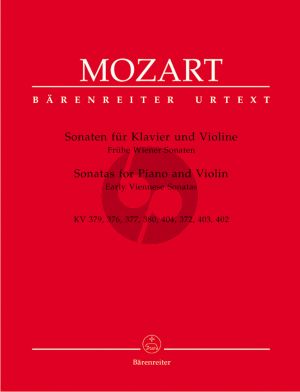 Mozart Fruhe Wiener Sonaten Violine und KLavier (Eduard Reeser) (Barenreiter-Urtext)