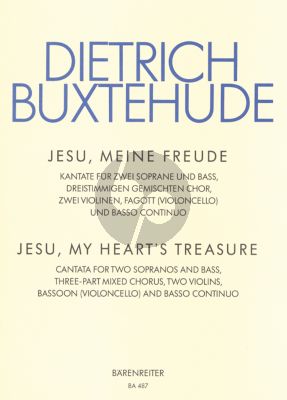 Buxtehude Jesu meine Freude (SBsolo-SSB- 2 Violins-Bassoon- Bc Grusnick) (Score-Parts)