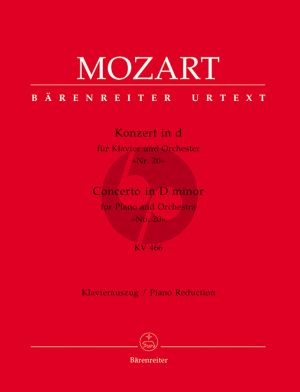 Mozart Konzert d-Moll KV 466 No.20 Klavier und Orchester Ausgabe 2 Klavier (Herausgegeben von Hans Engel) (Urtext der Neuen Mozart-Ausgabe Barenreiter)