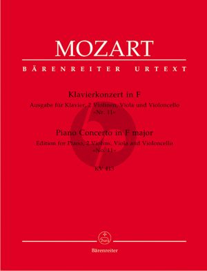 Mozart Piano Concerto F-major KV 413 (No.11) (Piano-Strings) (Score/Parts) (Barenreiter-Urtext)