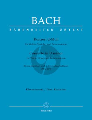 Bach Konzert d-moll (Rekonstruktion nach BWV 1052) (Urtext der Neuen Bach-Ausgabe)