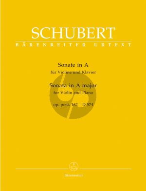 Schubert Sonate A-dur Op. Post.162 D.574 Violine und Klavier (Helmut Wirth)