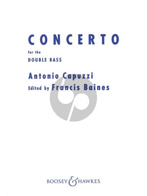 Capuzzi Concerto for Double Bass and Piano (edited by Francis Baines)