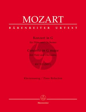 Mozart Concerto G-major KV 313 (285c) Flute and Orchestra Edition fur Flute and Piano (with Cadenzas and Eingange by R. Brown-K. Hunteler & K. Engel) (Barenreiter Urtext)
