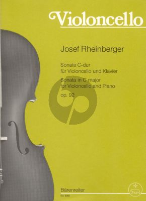 Rheinberger Sonate C-dur Opus 92 Violoncello und Klavier (Klaus Storck)
