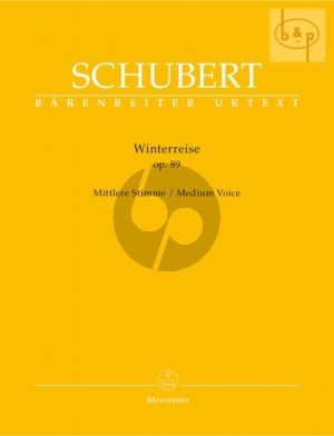 Schubert Winterreise Op.89 (D.911) Medium Voice (edited by Walther Durr)