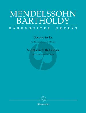 Mendelssohn Sonate Es-dur for Clarinet and Piano (Edited by Gerhard Allroggen) (Barenreiter-Urtext)