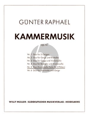 Raphael Duo 'Kanonische Suite' Op. 47 No. 5 2 Flöten