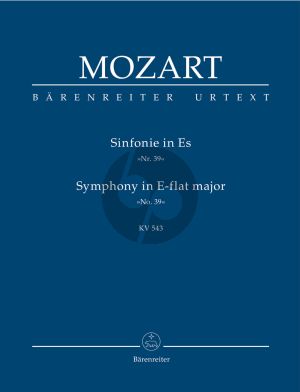 Mozart Symphony E-flat major KV 543 (No.39) (Study Score) (Barenreiter-Urtext)