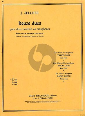 Sellner 12 Duos Vol.1 (No.1-3) 2 Oboes or Saxophones (Louis Bleuzet) (Moyen-Superieur)