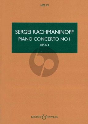 Rachmaninoff Concerto No.1 Op.1 F-sharp minor Piano and Orchestra (Study Score)