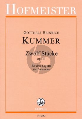 Kummer 12 Stücke Op.11 3 Fagotte