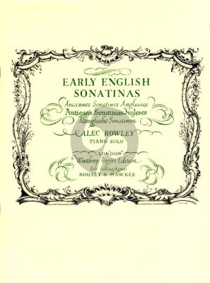 Early English Sonatinas for Piano (edited by Alex Rowley)