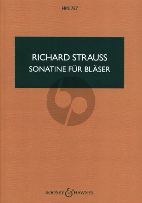 Strauss Sonatina No. 1 in F o. Op. AV 135 16 Wind Instruments (Aus der Werkstatt eines Invaliden) (Study Score)