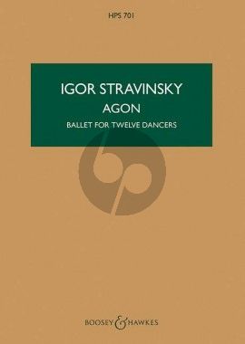 Strawinsky Agon Study Score (Ballet for twelve Dancers)