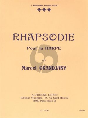 Grandjany Rhapsodie pour Harpe (Grade 8)
