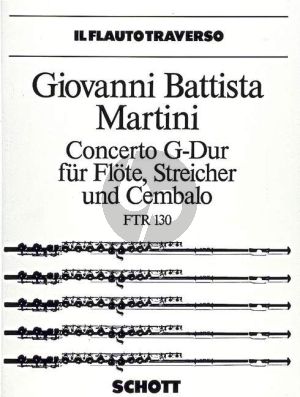 Martini Konzert G-dur Flote-Streicher und Bc (Klavierauszug) (István Homolya)