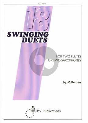 Berrden 18 Swinging Duets for 2 Flutes or 2 Saxophones