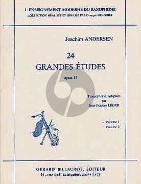 Andersen 24 Grandes Etudes Op.15 Vol.1 Saxophone (Lèger)