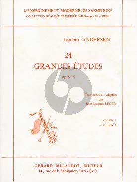 Andersen 24 Grandes Etudes Op.15 Vol.2 Saxophone (Lèger)