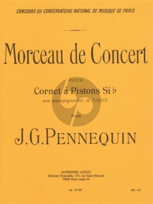 Pennequin Morceau de Concert for Trumpet in Bb and Piano