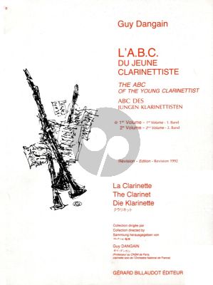 Dangain L'ABC du jeune Clarinettiste Vol. 1