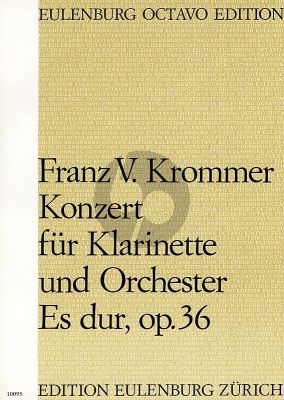 Krommer Konzert Es-dur Op.36 Klarinette und Orchester (Partitur)