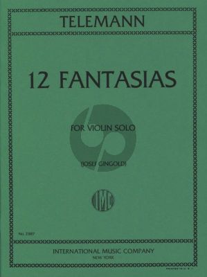 Telemann 12 Fantasias TWV 40:14 - 25 for Violin solo (Edited by Josef Gingold)