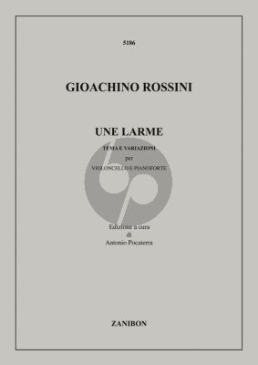 Rossini Une Larme (Tema e Variazioni) Violoncello-Piano