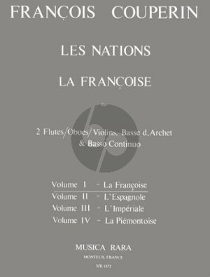 Couperin Les Nations vol.1 La Francoise (2 Flutes[Oboes/Violins)-Viola da Gamba-Bc)