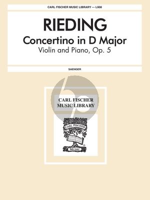 Rieding Concertino D-major Opus 5 Violin and Piano (Gustave Saenger)