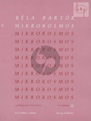 Bartok Mikrokosmos Vol.6 (Nos.140-153) Piano