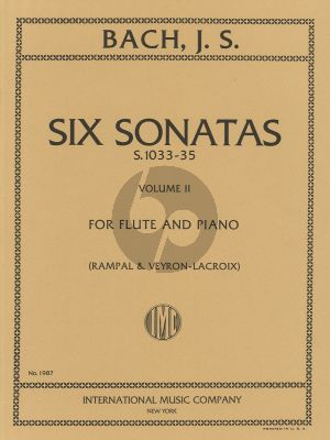 Bach 6 Sonatas Vol.2 Flute and Piano (BWV 1033 - 1035) (Rampal-Veyron- Lacroix)