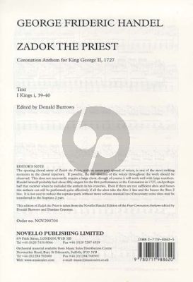 Handel Zadok the Priest (Coronation Anthem for King George)