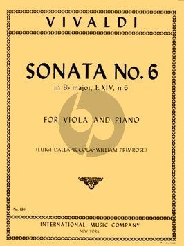Vivaldi Sonata No. 6 B-flat-major RV 46 Viola and Piano (arr. William Primrose)