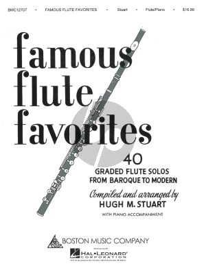 Famous Flute Favorites Flute-Piano (40 Graded Flutes Solos from Baroque to Modern) (edited by Hugh M.Stuart)