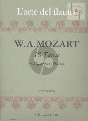Mozart 18 Tanze 2 Flöten oder Violinen (Spielpartitur) (Judah Engelsberg)