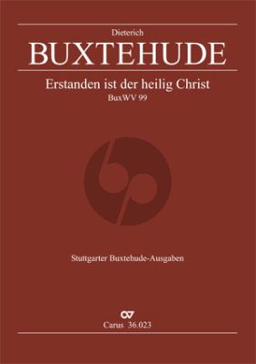 Buxtehude Erstanden ist der heilig Christ BuxWV 99 SABar- 3 Violins -Bassoon-Bc (Easter Cantata) (Score) (Diethard Hellmann)