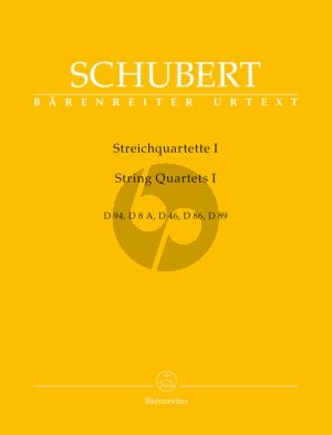 Schubert Streichquartette Vol.1 D.94 - 8A- 46 - 86 - 89 (Stimmen)
