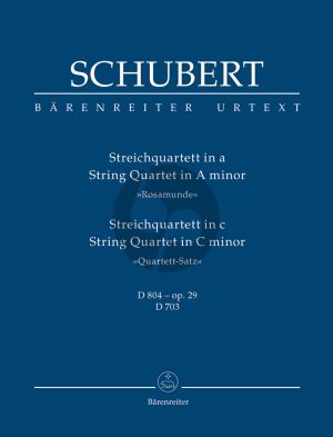 Schubert Streichquartett a-moll Op.29 D 804 (Rosamunde) - Quartettsatz c-moll D 703 (Studienpartitur) (Werner Aderhold)