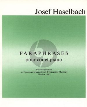 Haselbach Paraphrases Horn und Klavier