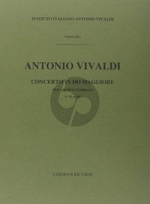 Vivaldi Concerto C-major RV 114 (F.XI n.44) for Strings and Bc (Score) (G. F. Malipiero)