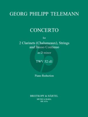 Telemann Concerto d-minor TWV 52:d1 for 2 Clarinets and Piano (edited by Hermann Dechant)