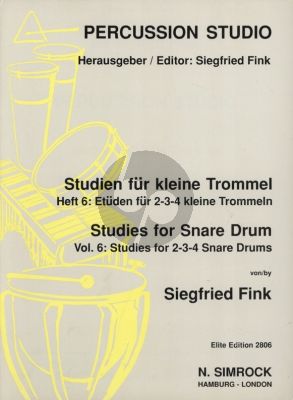 Fink Studies for Snare Drum Vol. 6 Studies for 2 - 3 - 4 Snare Drums