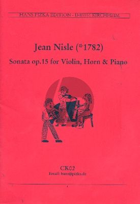 Nisle Sonate Op. 15 Horn-Violine und Klavier (Stimmen)