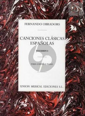 Canciones Clasicas Espanolas Vol. 1 Voice and Piano