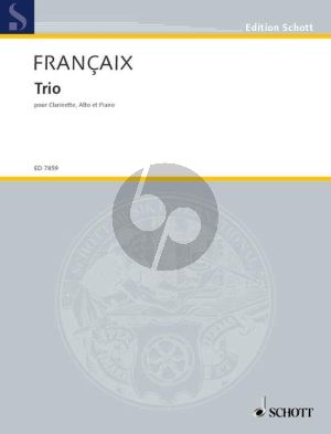 Francaix Trio (1990) Clarinet (Bb)-Viola and Piano (1990) (Score/Parts)